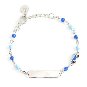 Bracciale Bambino Automobile con Targhetta in Argento Mabina Gioielli