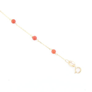 Bracciale Bambino Battesimo in Oro con Corallo