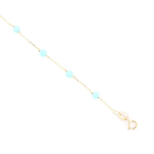 Bracciale Bambino Battesimo in Oro con Turchese