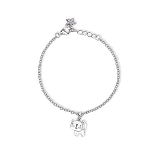 Bracciale Bambino in Argento Gattino Miao Mabina Gioielli