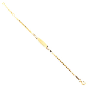 Bracciale Battesimo Bambini in Oro Giallo Marzi con Targhetta