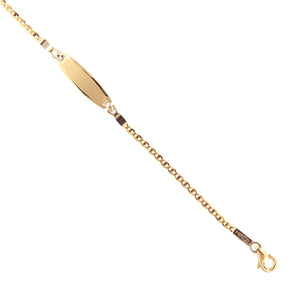 Bracciale Battesimo Bambini in Oro Giallo Marzi con Targhetta