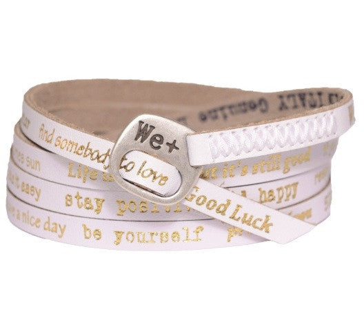 Bracciale Bianco Vintage Collection Pelle WP125 - We Positive