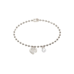 Bracciale Colore Bianco con Cuore Hollywood BHOBBB52 - Rebecca Gioielli