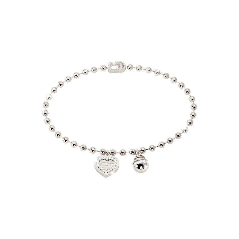 Bracciale Colore Bianco con Cuore Hollywood BHOBBB53 - Rebecca Gioielli