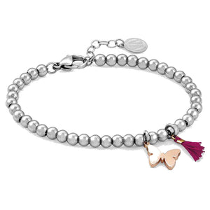 Bracciale Donna Acciaio Adorable Farfalla Rosa Nomination 