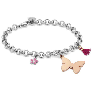 Bracciale Donna Acciaio Adorable Farfalla Rosa Nomination 