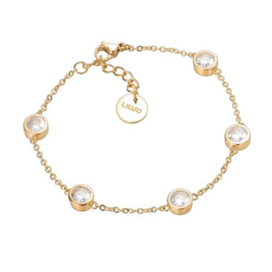 Bracciale Donna Acciaio Gold Cristalli Bianchi Liu Jo Luxury