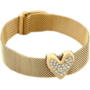 Bracciale Donna Acciaio Gold Cuore con Cristalli Liu Jo Luxury