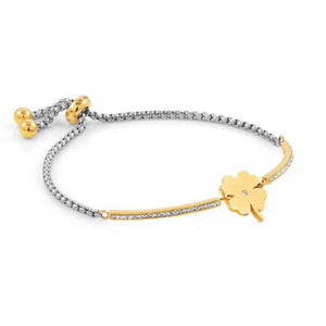 Bracciale Donna Acciaio Gold Milleluci Quadrifoglio Nomination