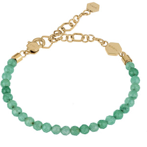 Bracciale Donna Acciaio Gold Quarzo Avventurina Verde Kaleido Breil