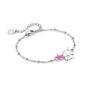 Bracciale Donna Acciaio Happyworld Unicorno Cubic Zirconia e Smalto Nomination