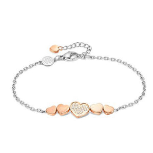 Bracciale Donna Acciaio Miss Trendy Cuore Rose Nomination