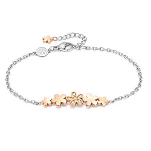 Bracciale Donna Acciaio Miss Trendy Fiore Rose Nomination