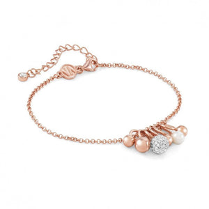 Bracciale Donna Argento Oro Rosa Cubic Zirconia e Perle Soul Nomination
