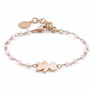 Bracciale Donna Acciaio Rose Bambina con Cristalli Mon Amour Nomination   