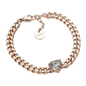 Bracciale Donna Acciaio Rose Cuore Cristallo Grigio Liu Jo Luxury