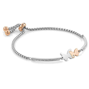 Bracciale Donna Acciaio Rose Farfalle Milleluci Nomination