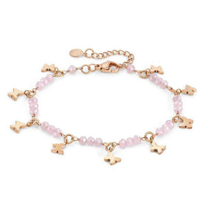 Bracciale Donna Acciaio Rose Mon Amour Crystal Farfalla Nomination