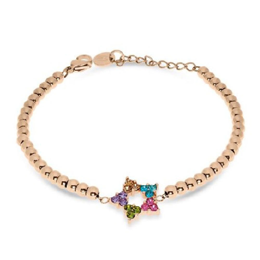 Bracciale Donna Acciaio Rose con Cristalli Multicolor Liu Jo Luxury