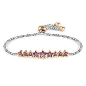 Bracciale Donna Acciaio Rose e Cristalli Viola Stella Milleluci ed Colour Nomination