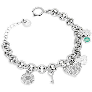 Bracciale Donna Acciaio con Charm Cuore Liu Jo Luxury