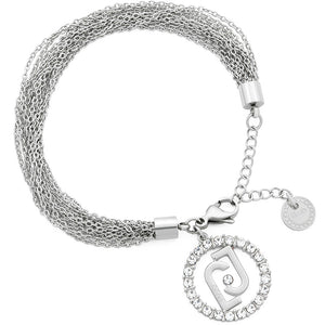 Bracciale Donna Acciaio e Cristalli Logo Liu Jo Luxury