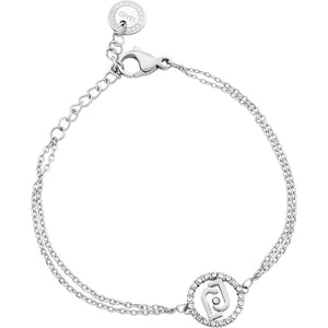 Bracciale Donna Acciaio e Cristalli Logo Liu Jo Luxury