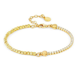 Bracciale Donna Argento Chic&Charm e Celebration Cubic Zirconia Gold Nomination