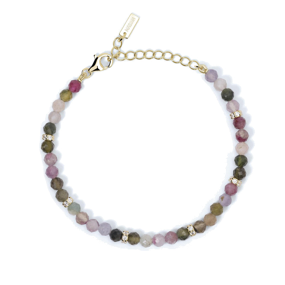Bracciale Donna Argento Dorato con Tormalina Color Code Mabina Gioielli