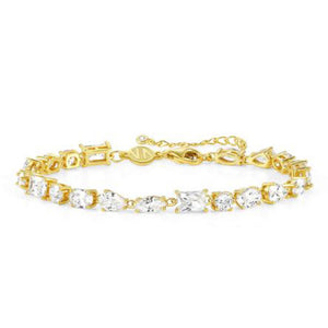 Bracciale Donna Argento Gold Colour Wave Bianco Nomination
