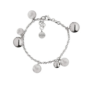 Bracciale Donna Argento Luce Rodiato Graffiato e Lucido Diva Gioielli