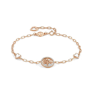 Bracciale Donna Argento Oro Rosa Zirconi Vita Albero della Vita Nomination