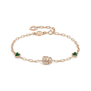 Bracciale Donna Argento Oro Rosa Zirconi Vita Foglia Nomination