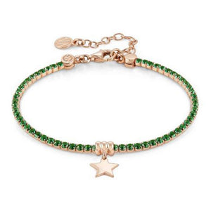 Bracciale Donna Argento Rose Gold Chic&Charm Stella Verde Nomination