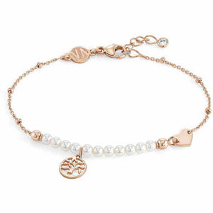 Bracciale Donna Argento Rose Melodie Perle Albero della Vita Nomination
