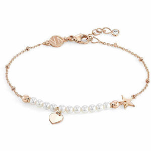 Bracciale Donna Argento Rose Melodie Perle Cuore Nomination