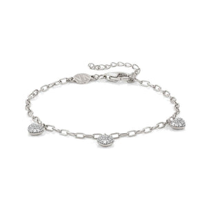 Bracciale Donna Argento Silver Easychic e Love Cuore Cubic Zirconia Bianchi Nomination