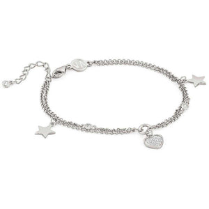 Bracciale Donna Argento Silver Nightdream Stelle e Cuore con Pietre Bianche Nomination