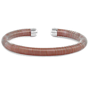 Bracciale Donna Argento e Silicone Rosso Essenzia Nomination  