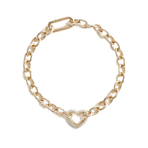 Bracciale Donna Bubble Heart in Argento Gold Mabina Gioielli