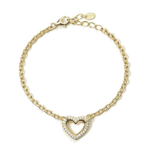 Bracciale Donna Bubble Heart in Argento Gold Mabina Gioielli