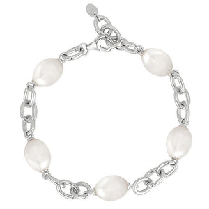 Bracciale Donna Charme con Perle in Argento Mabina Gioielli