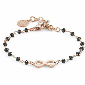 Bracciale Donna Cristalli Neri Infinito Rose Mon Amour Nomination  