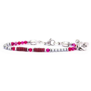 Bracciale Donna Discetto Granato Pietre Fucsia Portonovo