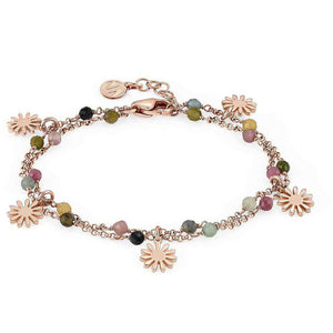 Bracciale Donna Doppio Giro Acciaio e Argento Rose Margherita Mon Amour Nomination