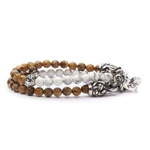 Bracciale Donna Doppio Giro Bianco Sabbia BRA04823 - Portonovo  