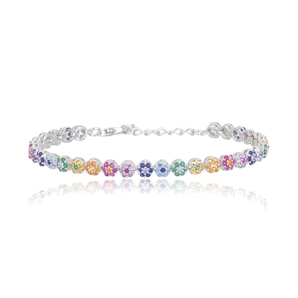 Bracciale Donna Fior Fiore Multicolor in Argento Mabina Gioielli