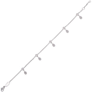 Bracciale Donna Goccia con Zirconi Oro Bianco