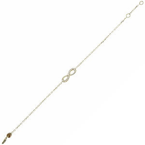 Bracciale Donna Infinito Oro Giallo con Zirconi